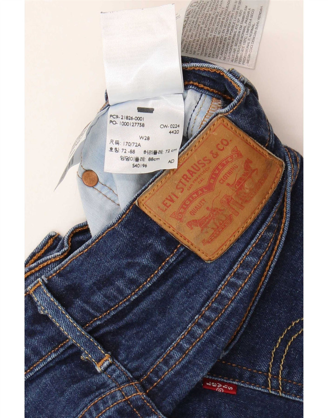 Levi's Skinny Jeans til kvinder W28 L29 Marineblå bomuld