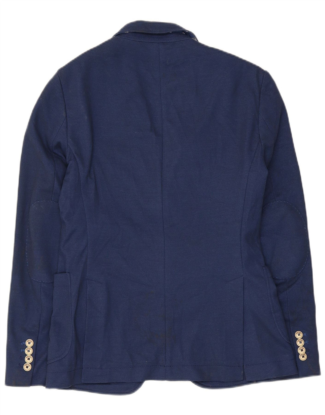 Zara Herre 2-knaps blazerjakke EU 46 Lille marineblå polyester