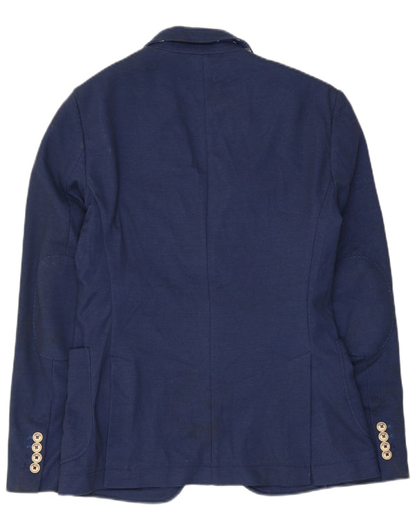 Zara Herre 2-knaps blazerjakke EU 46 Lille marineblå polyester
