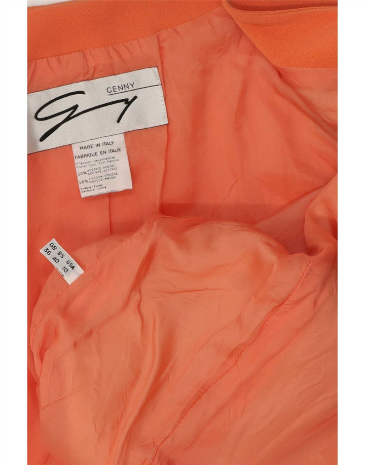 Genny Kortærmet Cardigan Top US 10 Large Orange Acetate