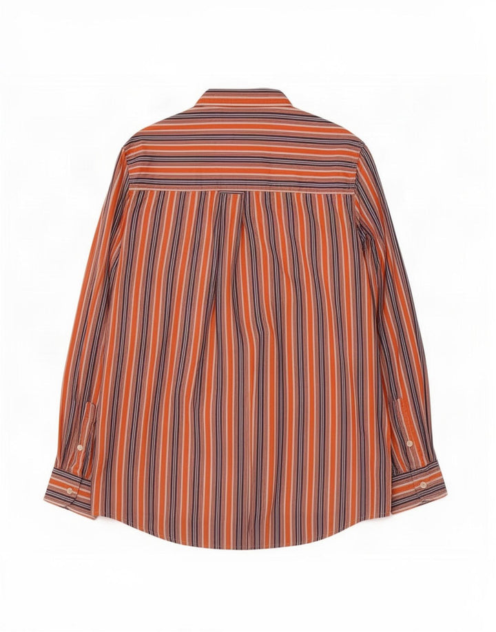 Chaps Herre Easy Fit skjorte Stor orange stribet bomuld