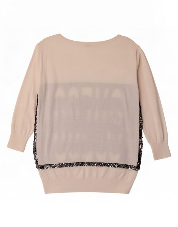 Guess grafisk bådhalstrøje til kvinder UK 6 XS Hvid Colourblock