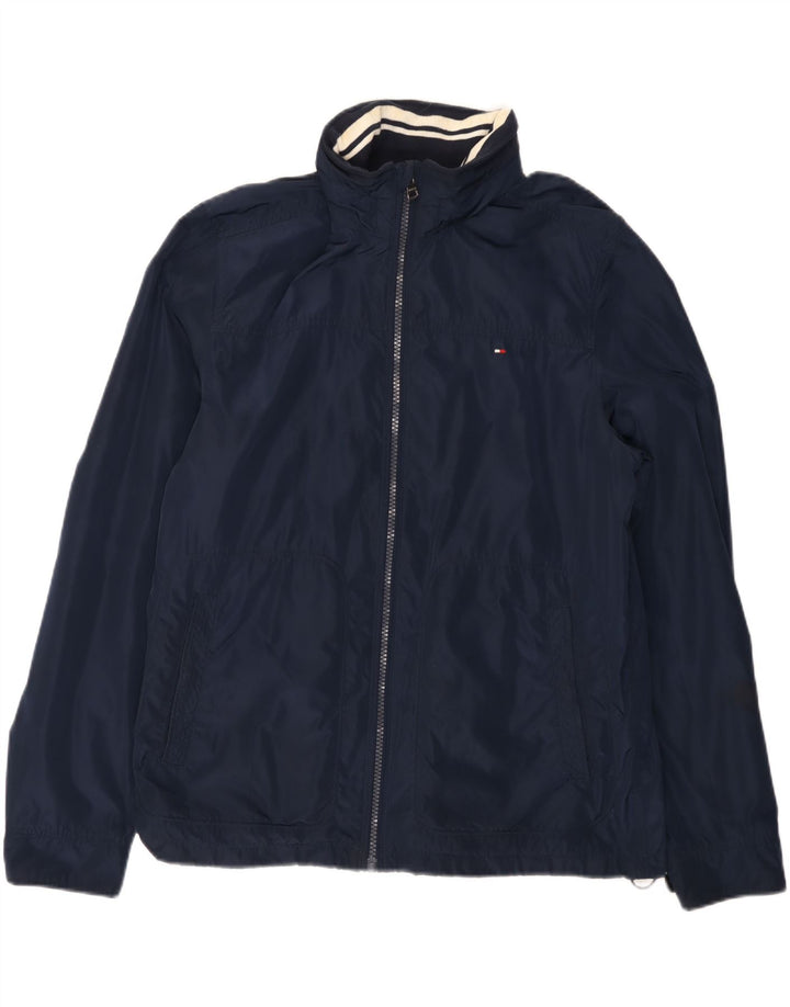 Tommy Hilfiger Herre Windbreaker Jacket UK 42 XL Navy Blue Polyester