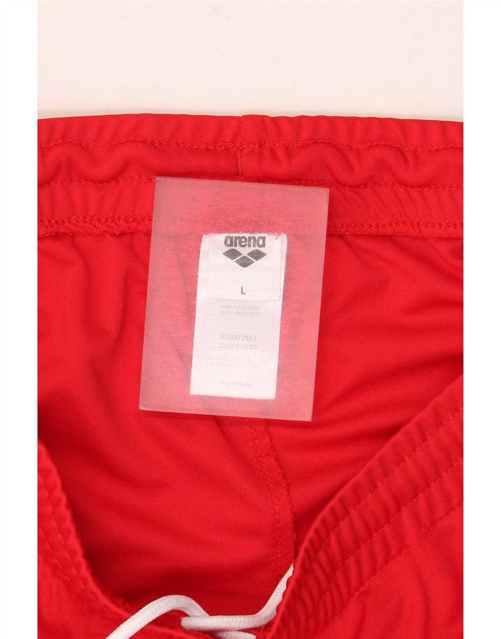 Arena Sportsshorts til mænd Large Rød Colourblock Polyester