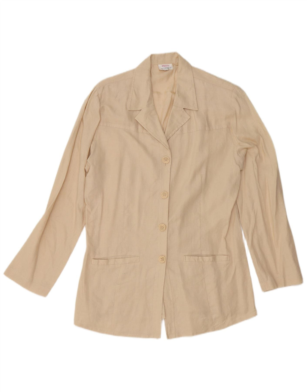 cherie Dame 4-knaps blazerjakke IT 42/44 Medium Beige Linned