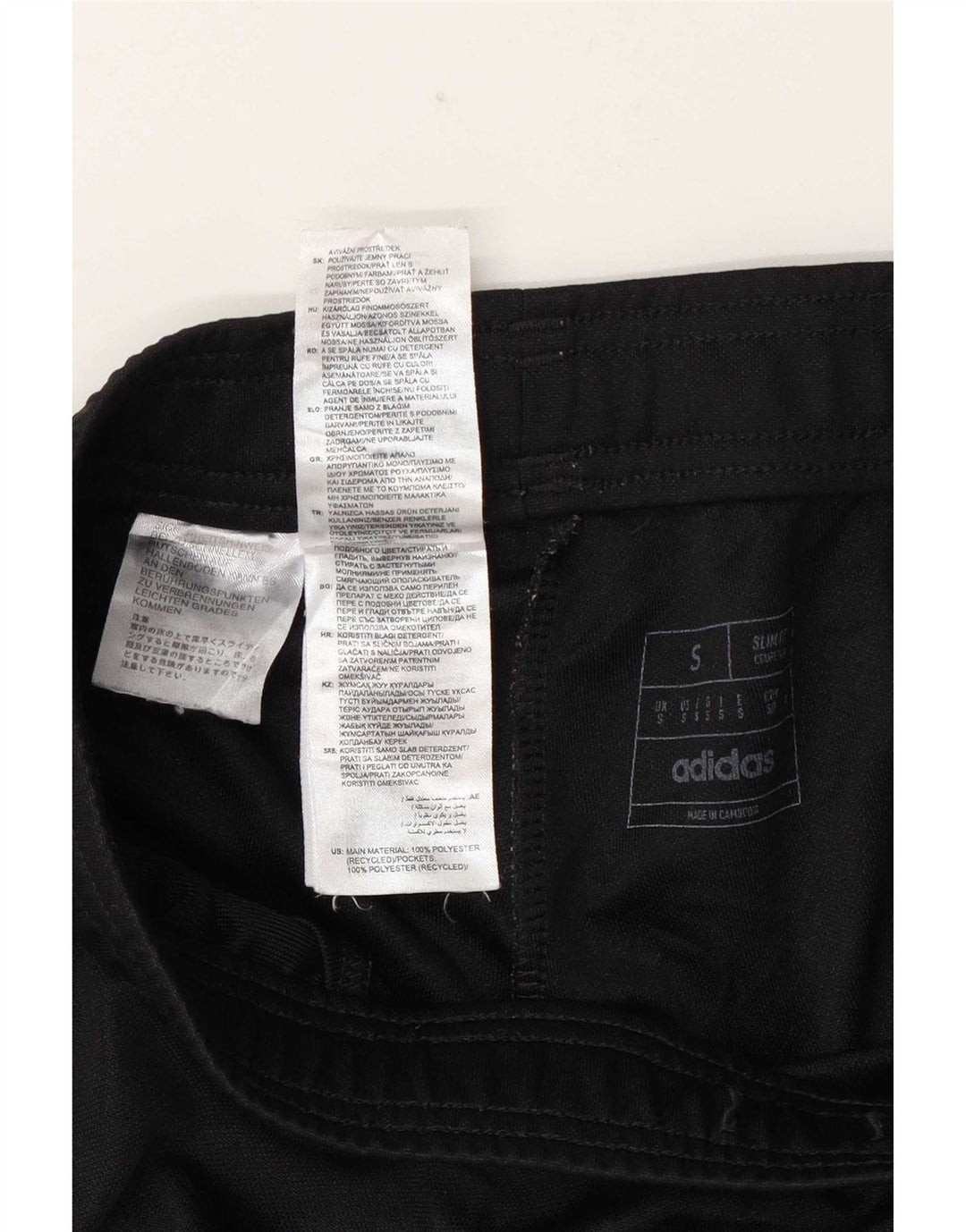 Adidas Slim Fit træningsdragt bukser til mænd Lille sort polyester