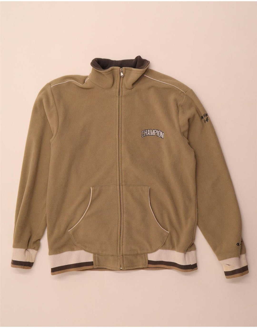Champion Dame Fleecejakke UK 18 XL Khaki Colourblock Polyester
