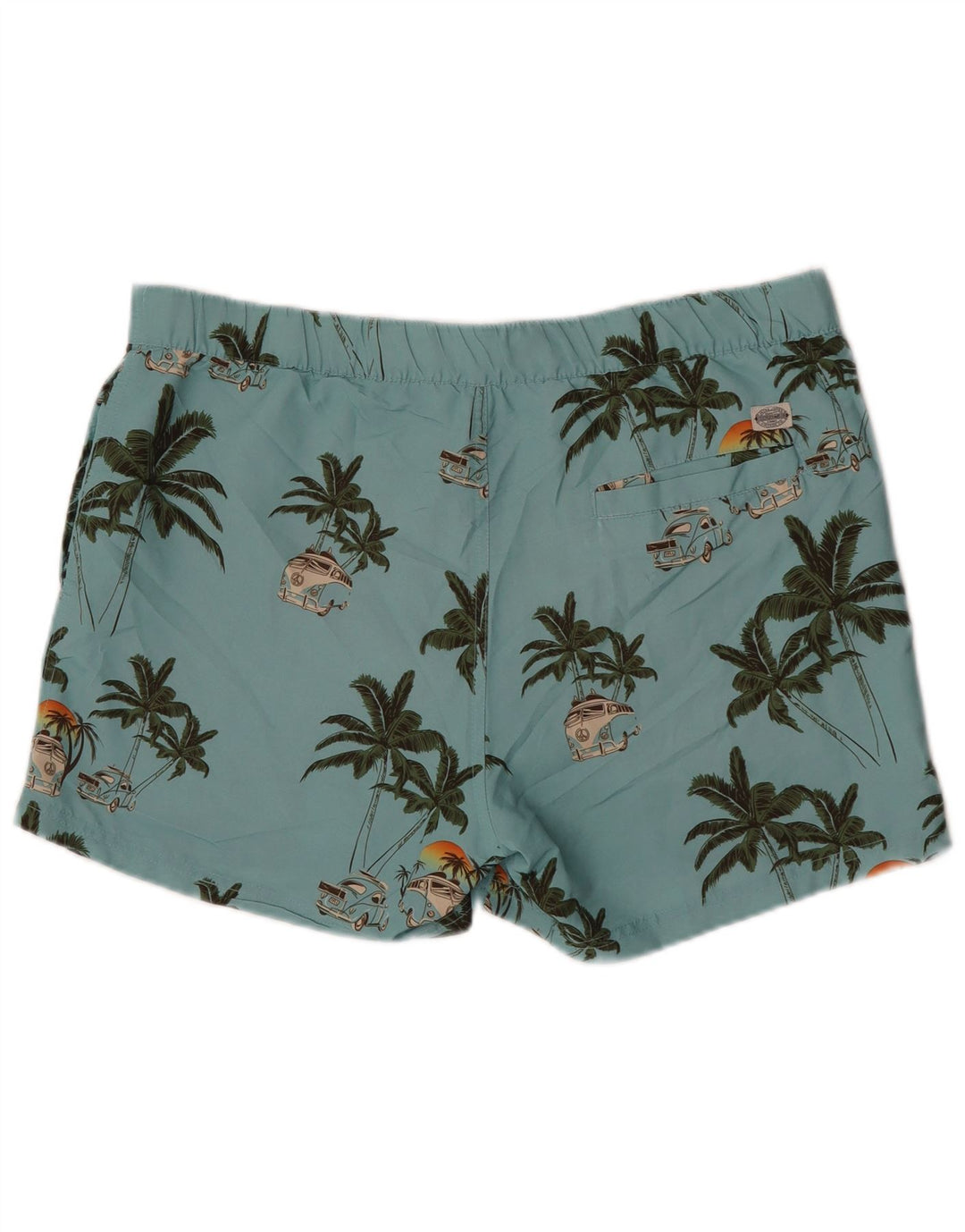 Jack & Jones badeshorts til mænd store blå blomster polyester