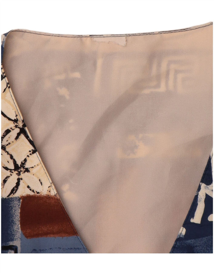 VINTAGE Damevest UK 12 Medium Flerfarvet Patchwork