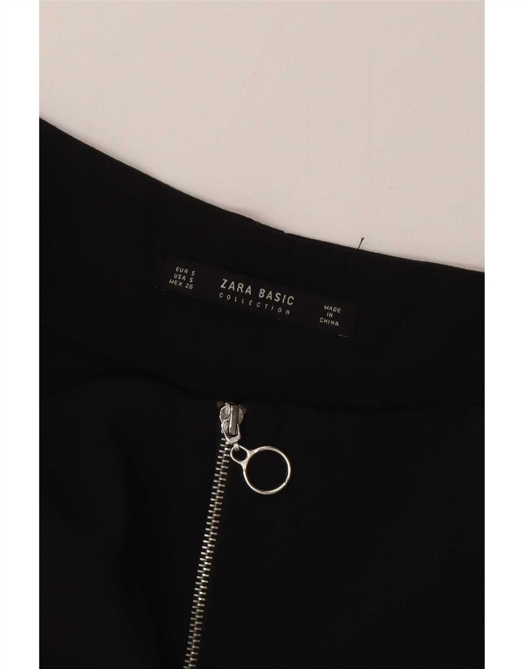 Zara Dame Cullotes Capri Bukser Small W26 L19 Sort Silke