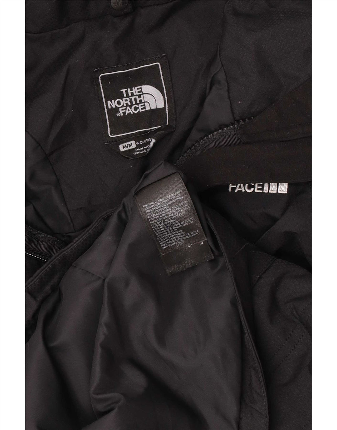 The North Face Dame Hooded Windbreaker Jacket UK 14 Medium Black Nylon