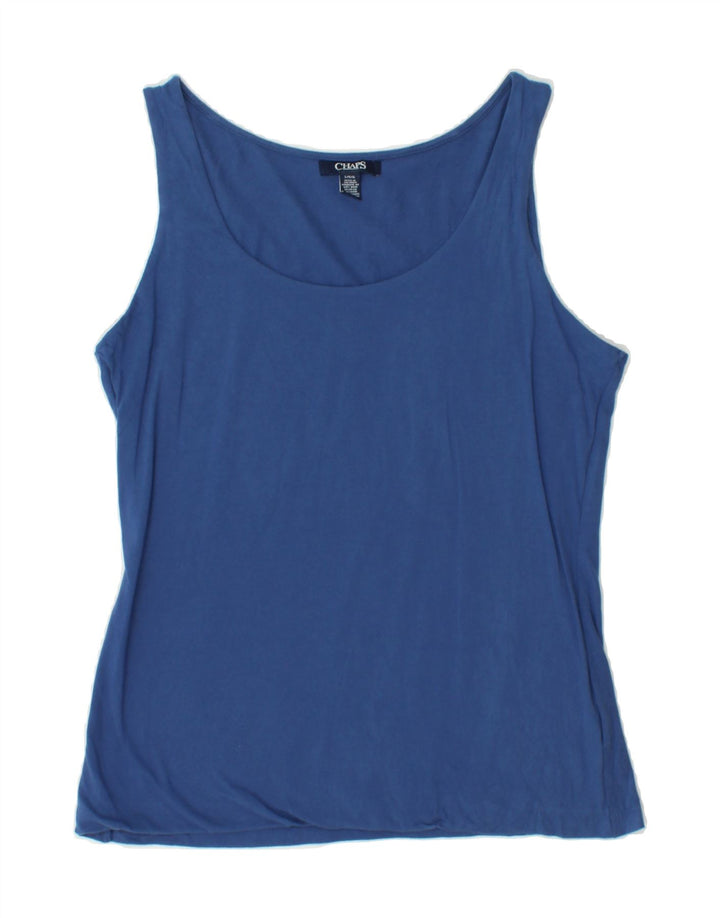 CHAPS Womens Vest Top UK 14 Large Navy Blue Vintage Chaps and Second-Hand Chaps from Messina Hembry 
