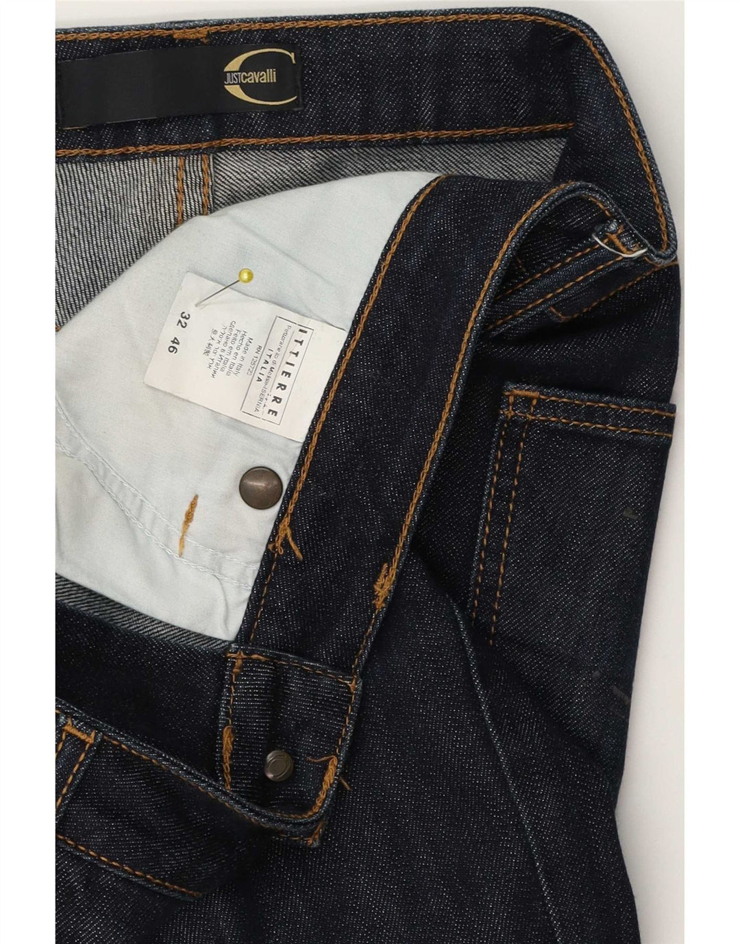 Just Cavalli Dame Bootcut Jeans IT 46 Large W32 L30 Navy Blue