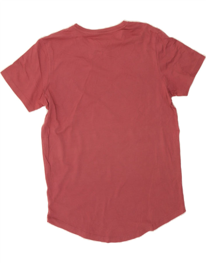 JACK & JONES Mens T-Shirt Top Large Burgundy Vintage Jack & Jones and Second-Hand Jack & Jones from Messina Hembry 