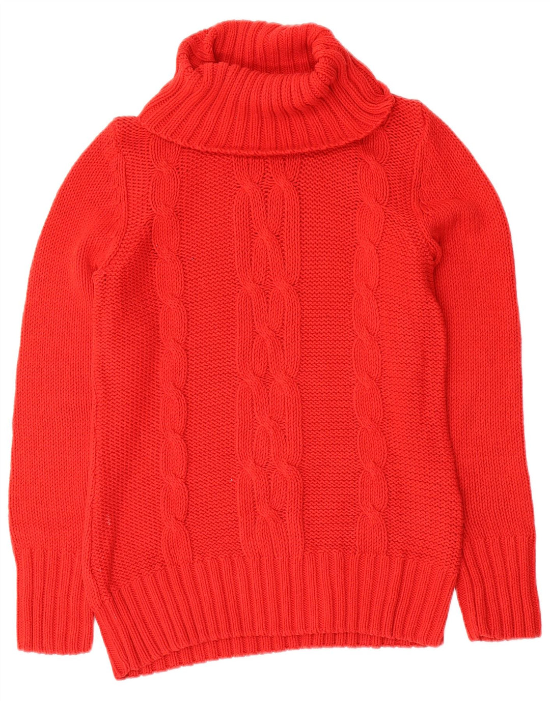 Vintage Dame Roll Neck Jumper Sweater UK 12 Medium Red Wool