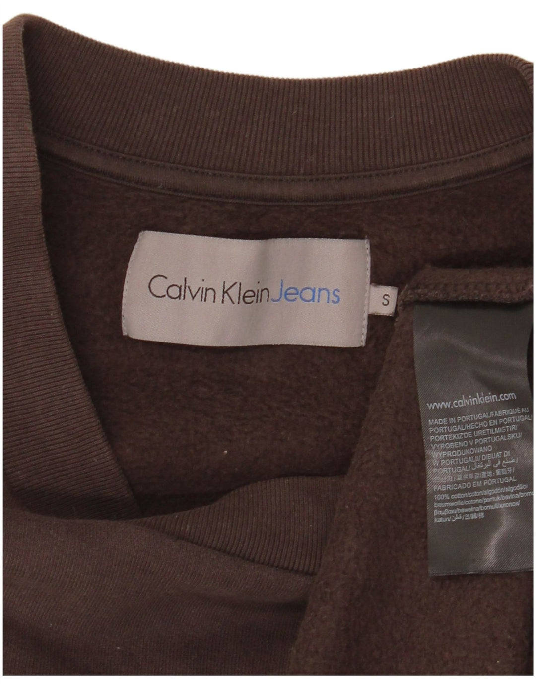 Calvin Klein Jeans Herre Grafisk Sweatshirt Jumper lille brun bomuld