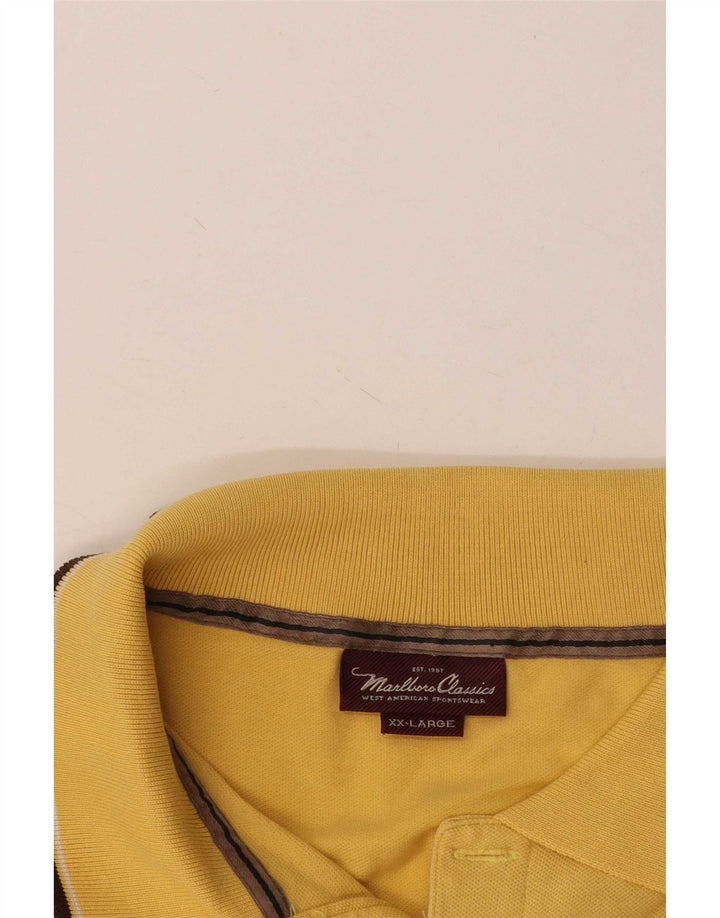 Marlboro Classics Polo Shirt til mænd 2XL Gulstribet