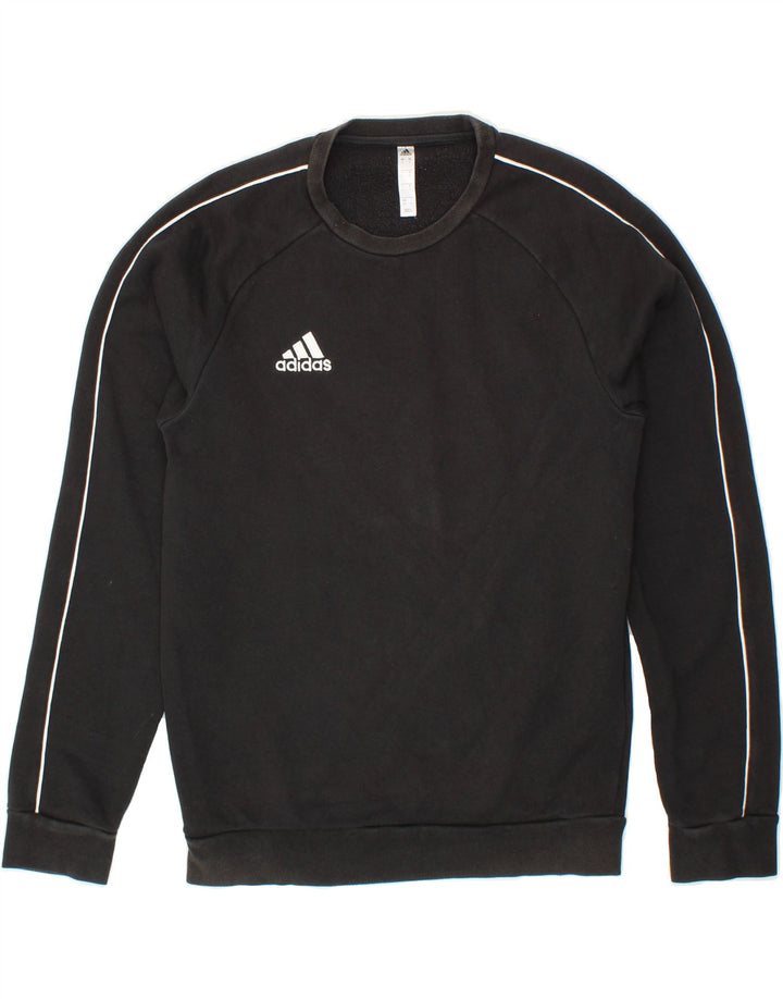 ADIDAS Mens Sweatshirt Jumper Small Black Vintage Adidas and Second-Hand Adidas from Messina Hembry 