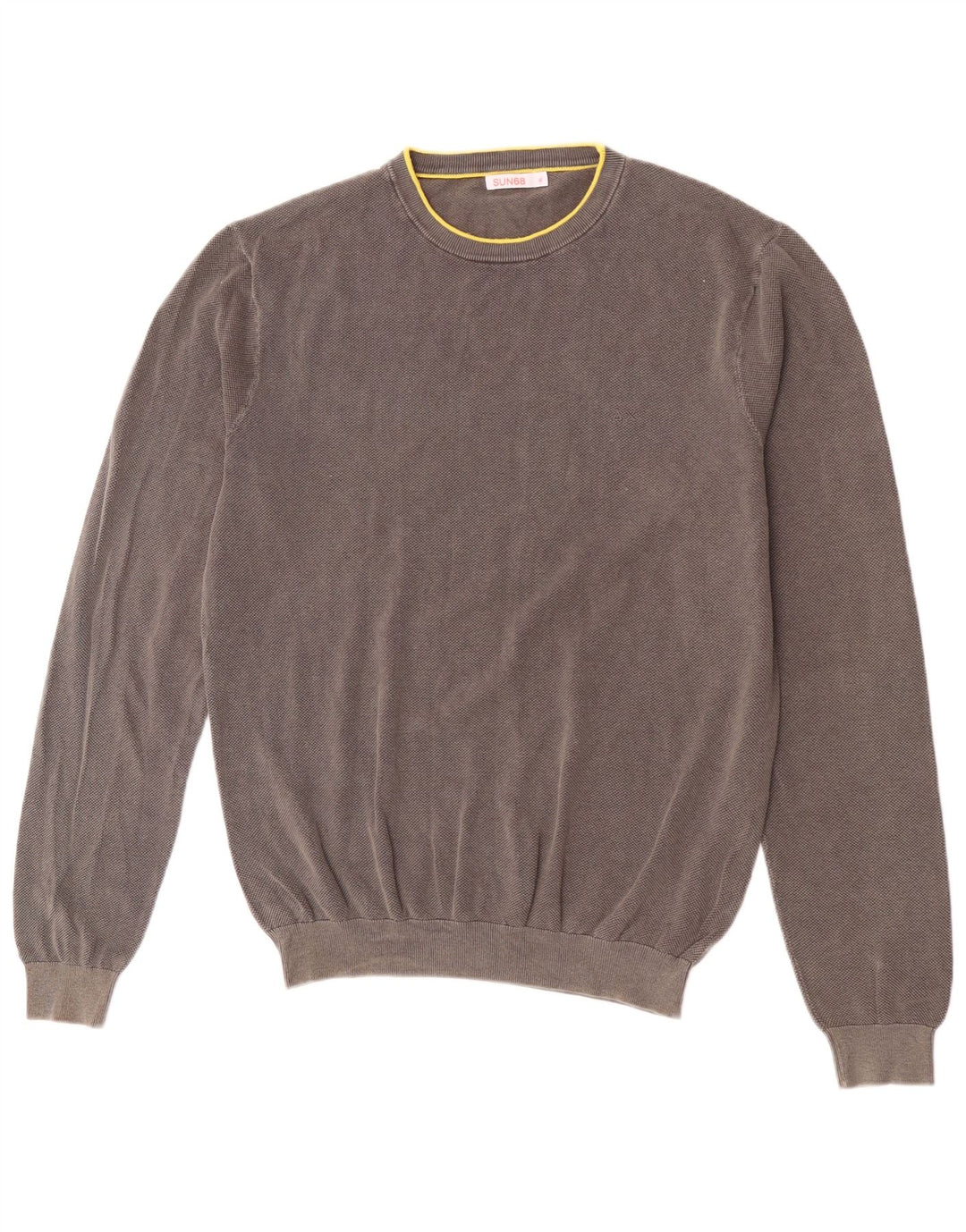 Sun68 Herre sweater med rund hals XL grå bomuld