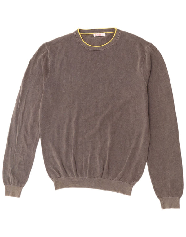 Sun68 Herre sweater med rund hals XL grå bomuld