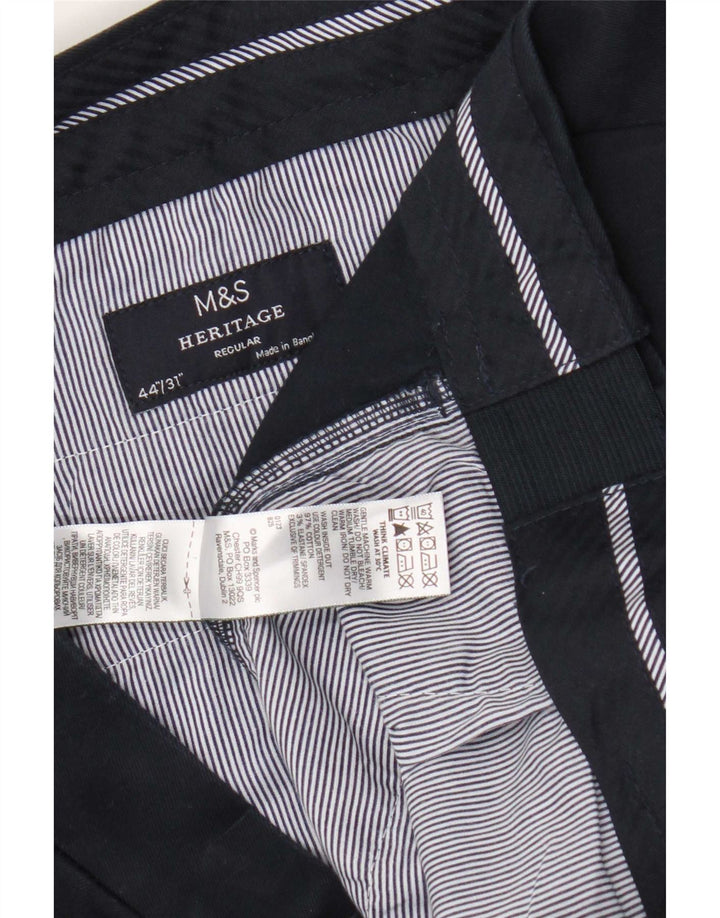 Marks & Spencer Heritage Regular Chino-bukser W44 L31 Marineblå
