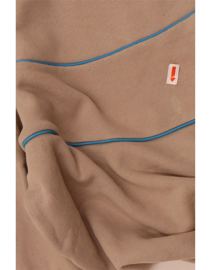 Adidas Herre Sweatshirt Jumper Small Beige Colourblock Bomuld