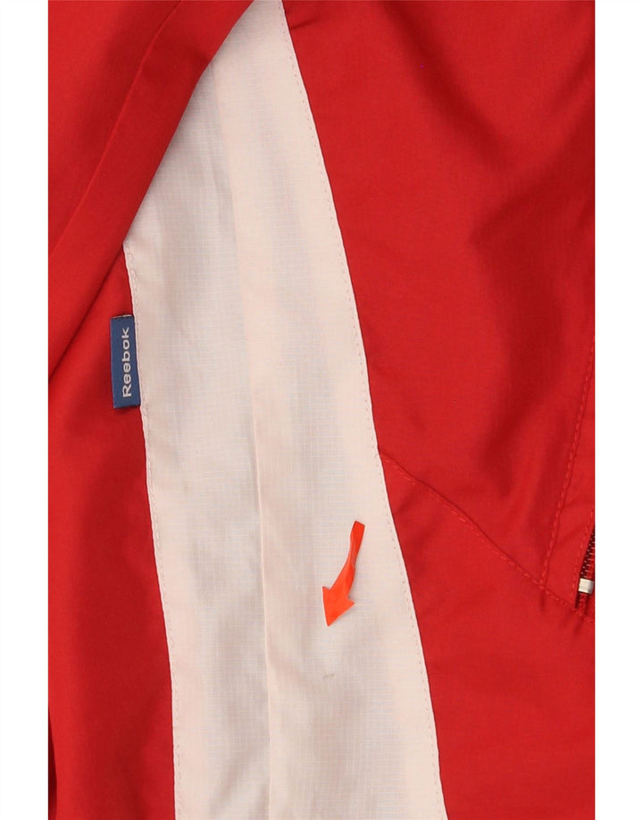 Reebok Regnjakke til mænd UK 42 XL Rød Colourblock Polyester