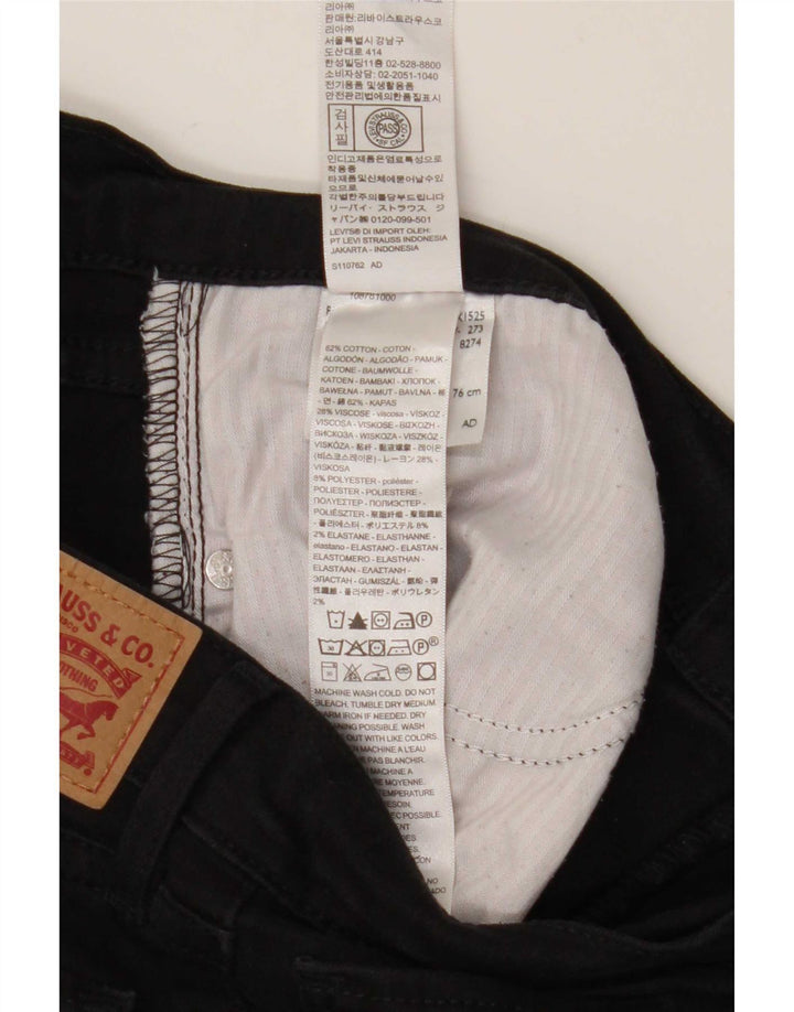 Levi's skinny jeans til kvinder W30 L32 sort bomuld