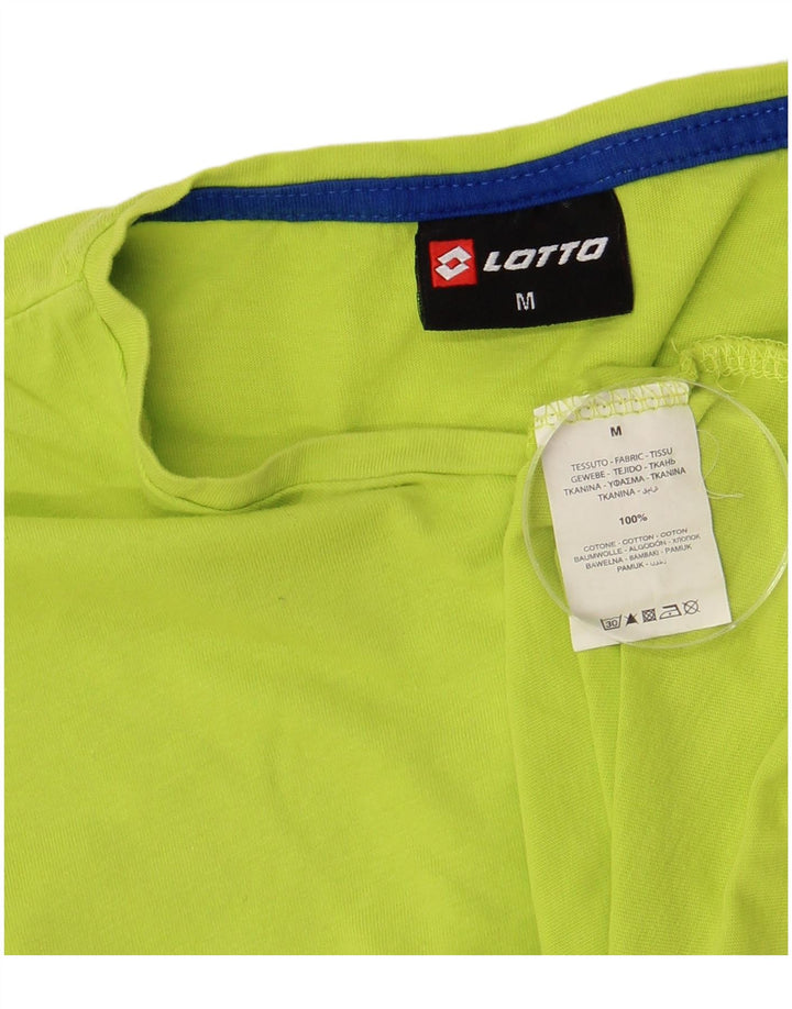 LOTTO Herre Grafisk T-Shirt Top Medium Grøn Bomuld