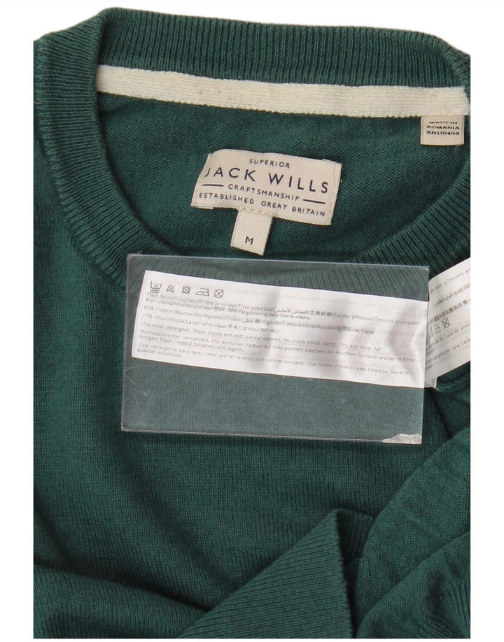 JACK WILLS Herre Crew Neck sweater Medium Green Bomuld