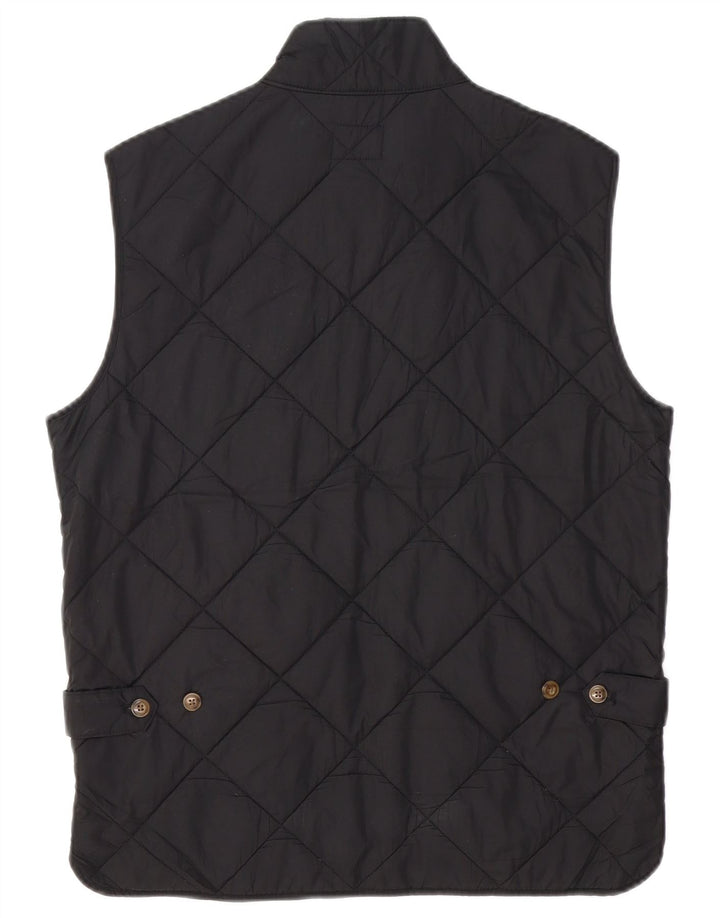 J. CREW Herre Quilted Gilet UK 36 Small Black Polyester