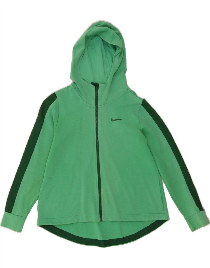 NIKE Mens Zip Hoodie Sweater Medium Green Cotton Vintage Nike and Second-Hand Nike from Messina Hembry 