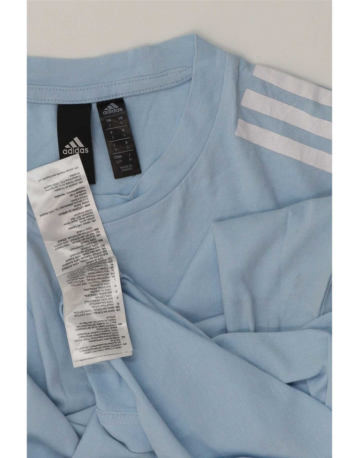 Adidas herre T-shirt top lille blå bomuld