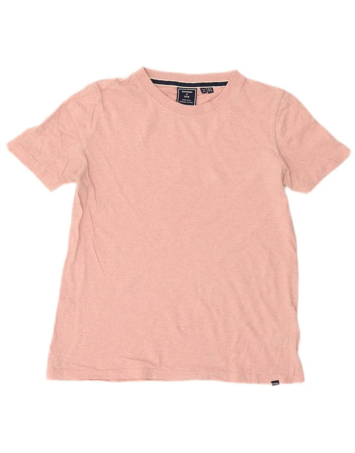Superdry T-shirt top til kvinder UK 8 Small Pink Bomuld