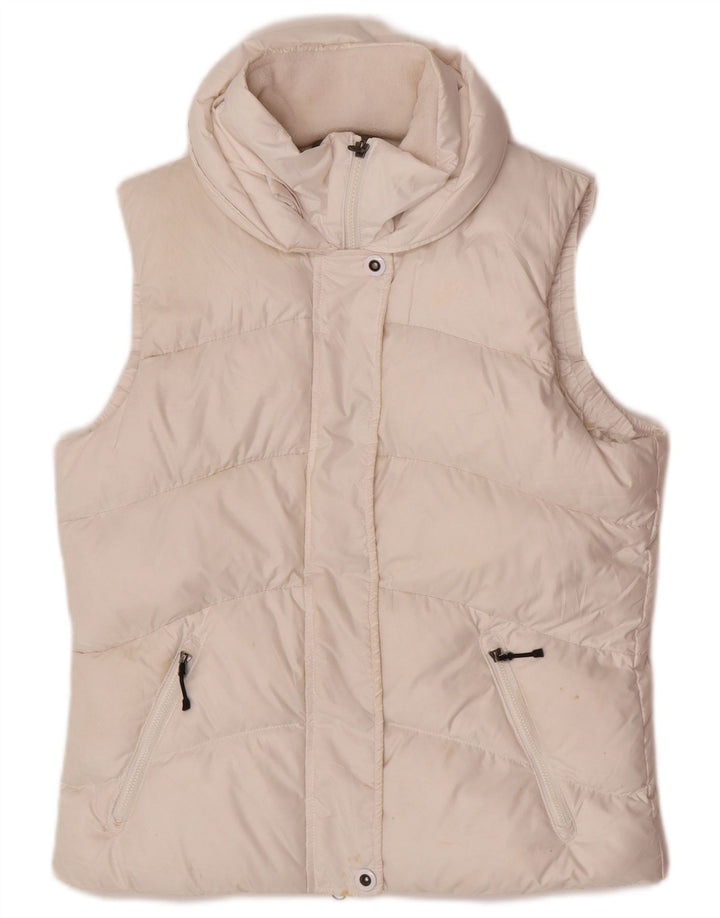 Nike Dame Hætte Polstret Gilet UK 12/14 Medium White Polyester