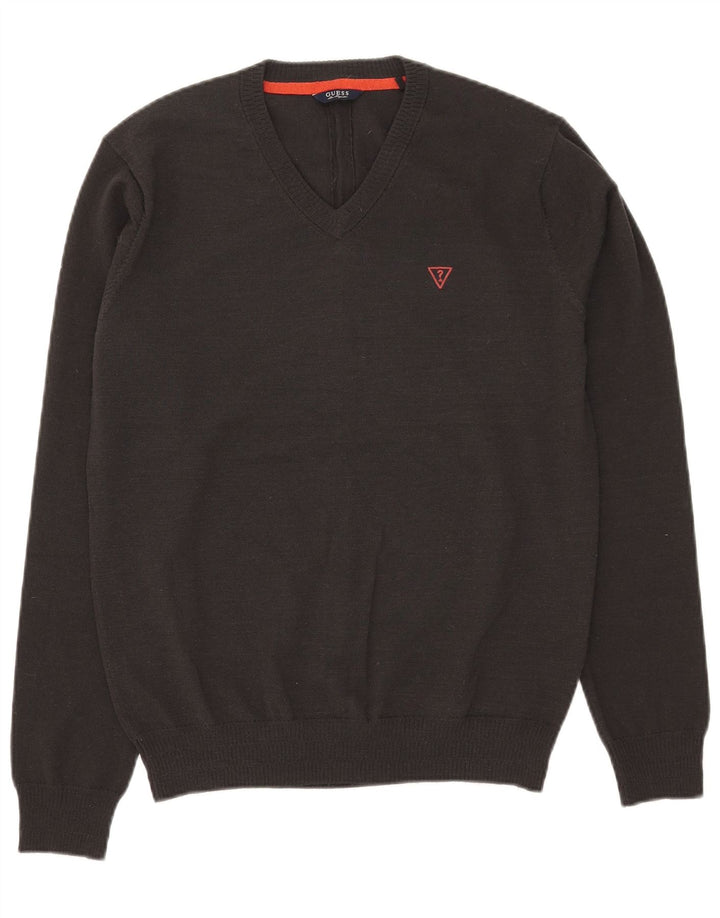 Guess Herre V-hals sweater Medium Grå Akryl