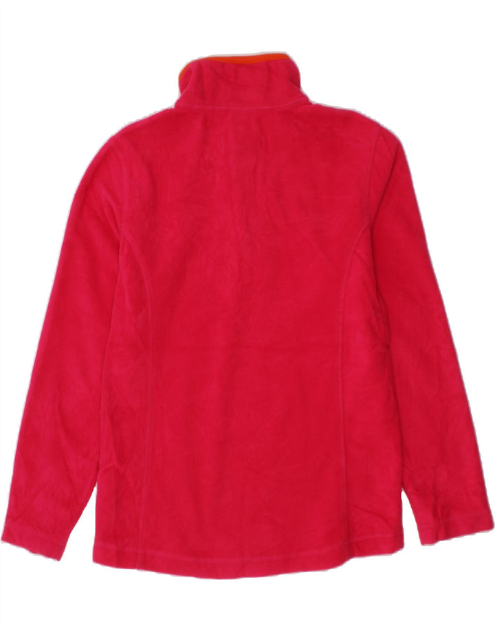 EDDIE BAUER Girls Zip Neck Fleece Jumper 7-8 Years Pink Polyester Vintage Eddie Bauer and Second-Hand Eddie Bauer from Messina Hembry 