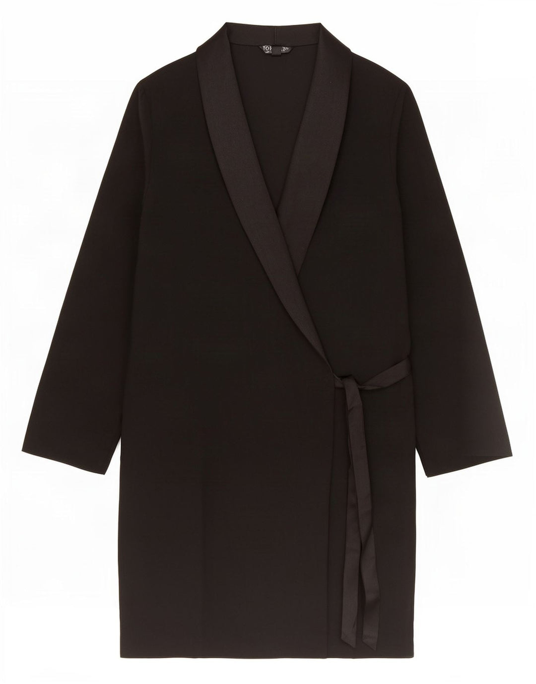 Topshop Womens Wrap Dress UK 8 Small Black Polyester