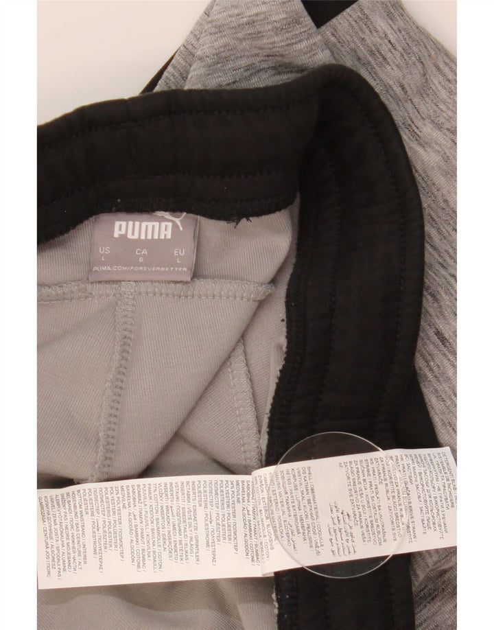 Puma Træningsdragt bukser til mænd, store, grå Colourblock Bomuld