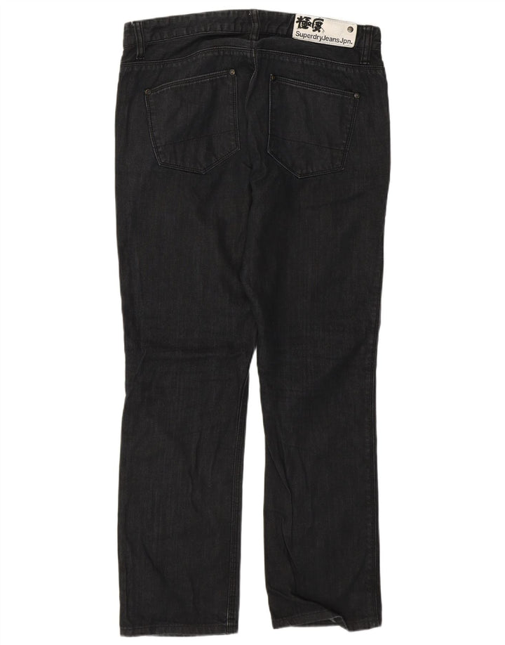 Superdry Straight Jeans til mænd W30 L28 Grå bomuld