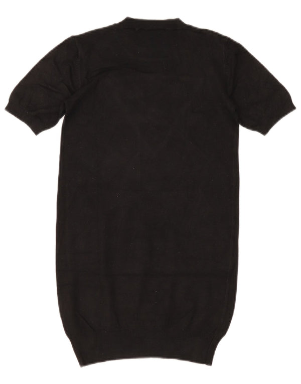 Guess Girls Grafisk Kortærmet Jumper Kjole 9-10 År Sort Viscose