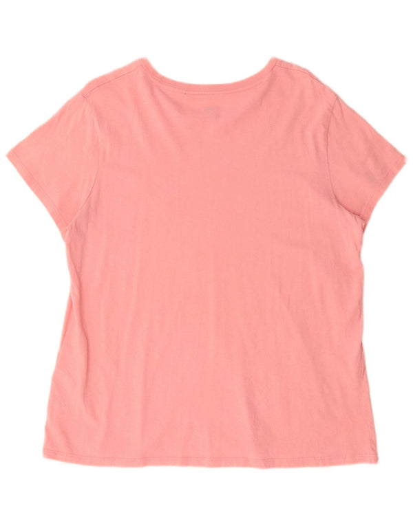 Levi's Grafisk T-shirt top til kvinder UK 18 XL Pink Bomuld