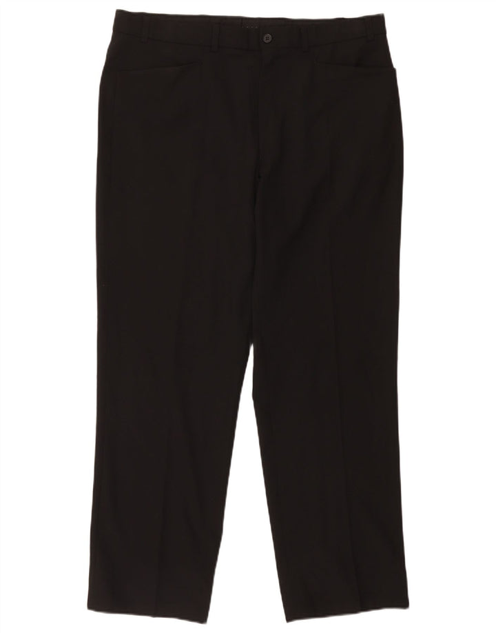 Marks & Spencer Straight Casual bukser til mænd W36 L29 sort polyester