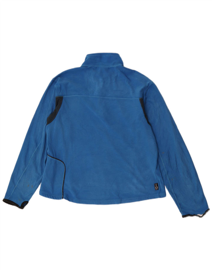 Adidas Dame Loose Fit Zip Neck Top Langærmet Medium Blue Polyester