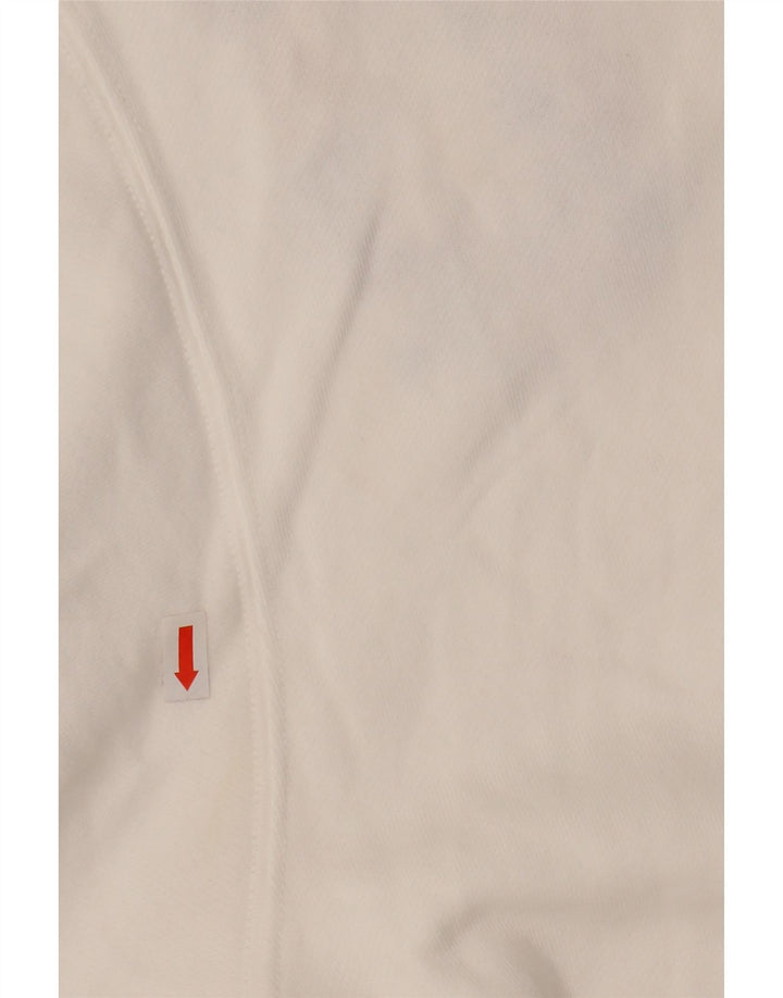 POLO RALPH LAUREN Dame Crop Sweatshirt Jumper UK 16 Large White