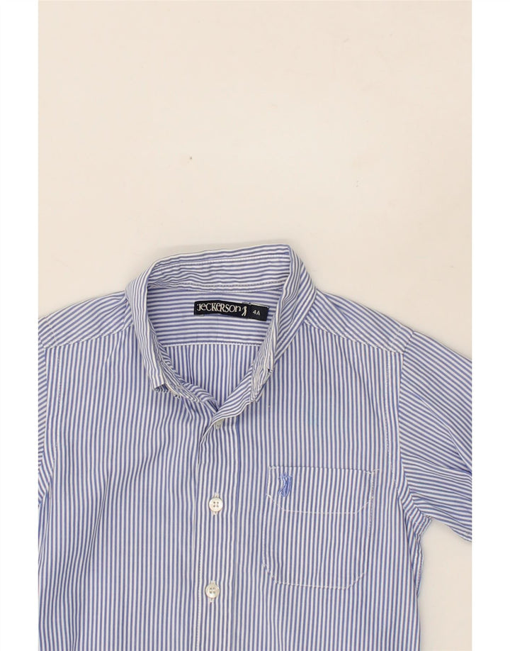 JECKERSON Boys Shirt 3-4 Years Blue Pinstripe Cotton Vintage Jeckerson and Second-Hand Jeckerson from Messina Hembry 