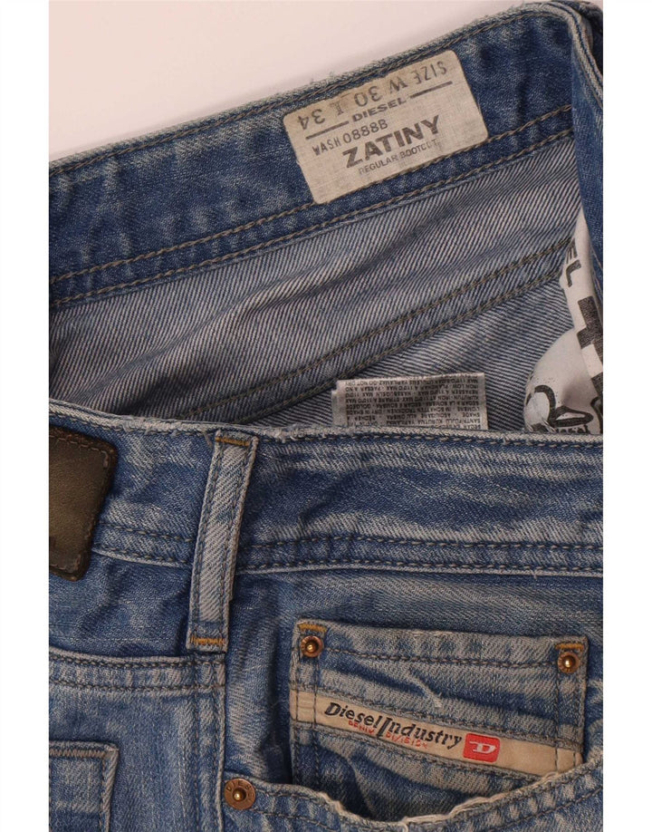 Diesel Herre Zatiny Regular Bootcut Jeans W30 L30 Blå Bomuld