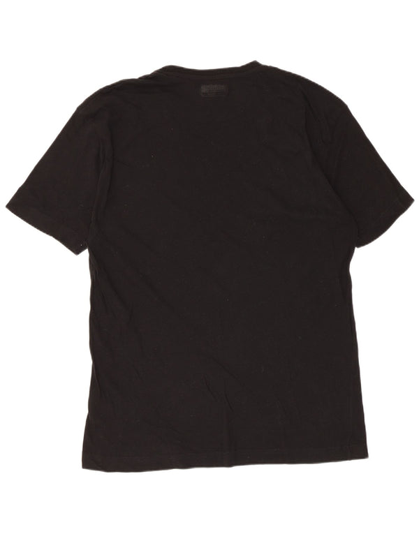 Kappa Mens T-Shirt Top 2XL Black Cotton