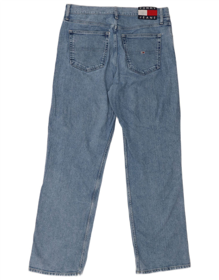 TOMMY HILFIGER Straight Jeans i mellemhøj højde til mænd W31 L32 blå bomuld