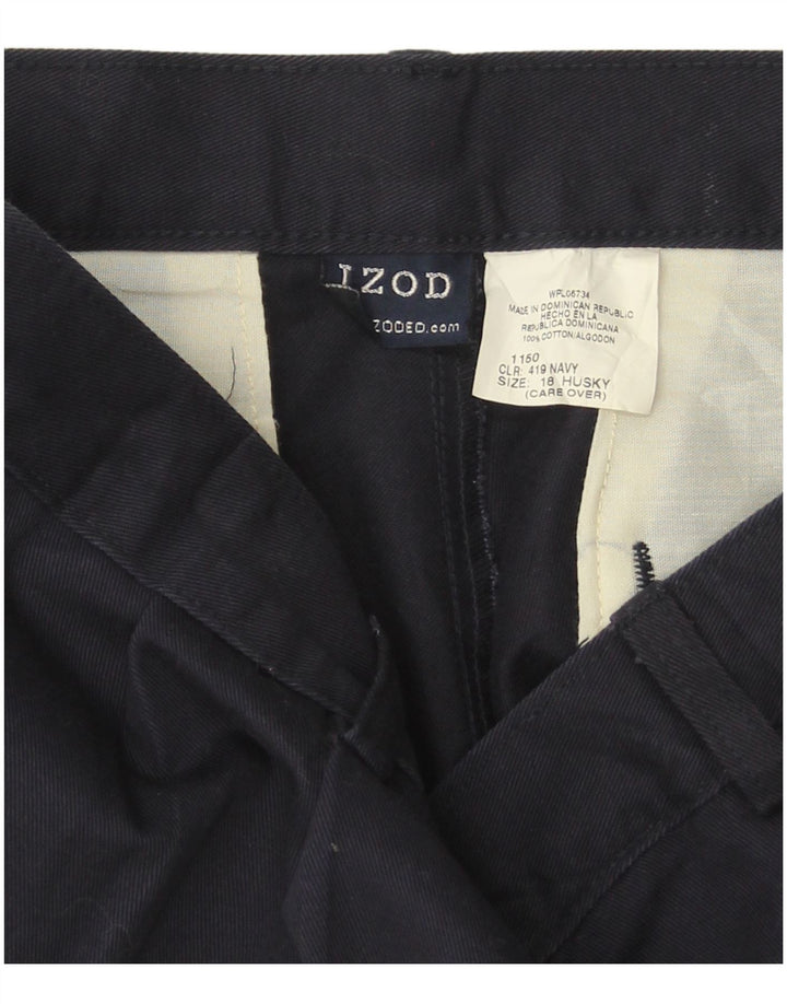 Izod Boys Husky Cropped Bukser 15-16 år W32 L24 Marineblå Bomuld
